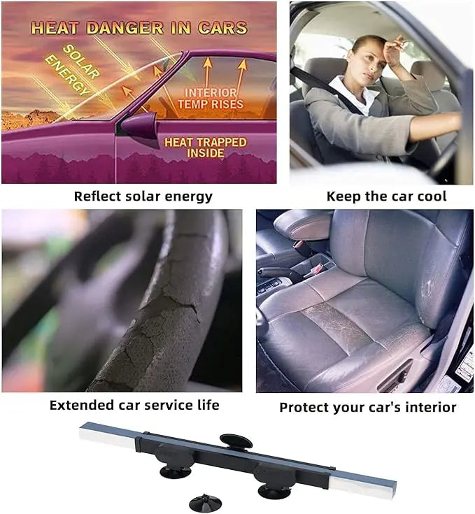 Retractable Car Sun Shade | Auto-Retract Windshield Protector UAE Dubai