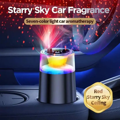 Smart car air freshener with RGB light and fog effect