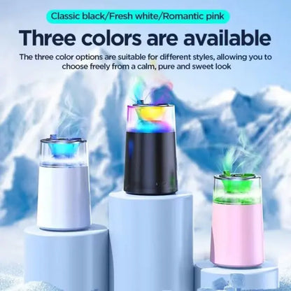 Smart car air freshener with RGB light and fog effect