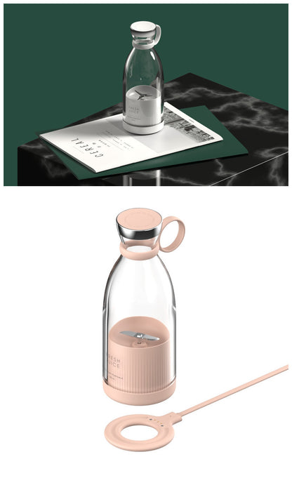 350ML Portable Electric Juicer Blender - USB Rechargeable Mixer Cup for Kitchen Use