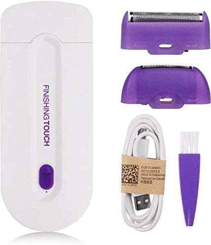 Finishing Touch Electric Rechargeable Mini Facial Hair Remover Epilator Machine For Women and Men| Painless All Body Cordless Hair Removal Shaver for Upper Lips, Chin & Cheeks