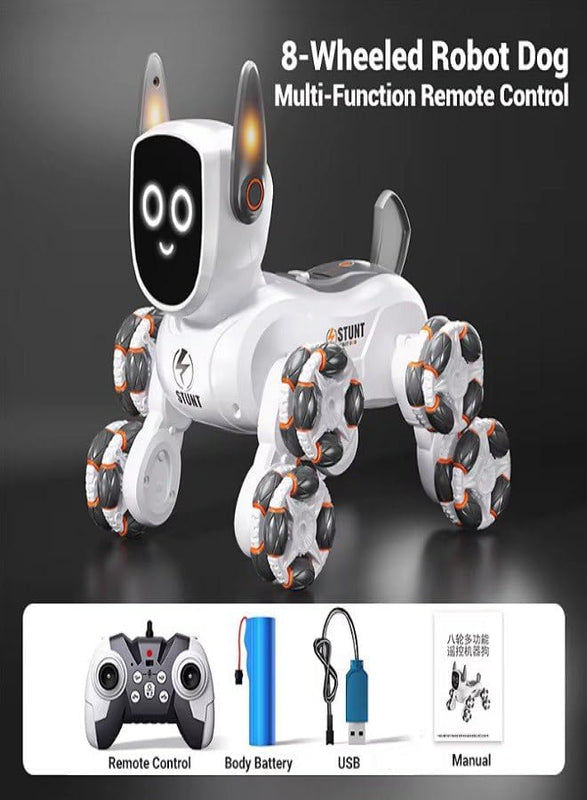 8 Wheel Multi Functional RC Robot Dog for Interactive Play