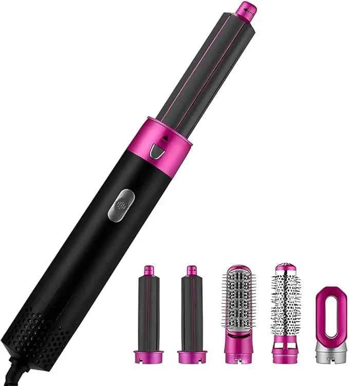 The Best 5-in-1 Hair Dryer & Styler Brush Set - Professional Hair Curler, Straightener, Comb & Detangler | Fast Drying, Styling, Curling, Straightening & Volumizing