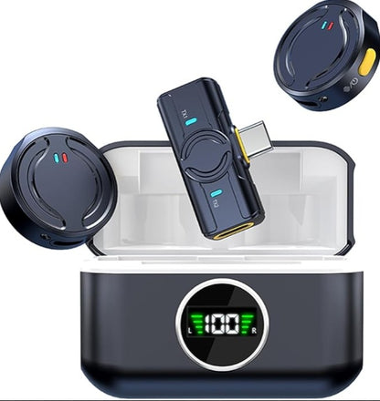 ميكروفون لاسلكي مع كابينة شحن