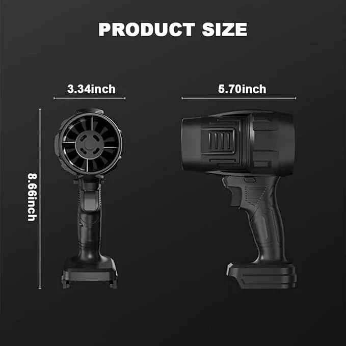 BIXMK Turbo Jet Blower, Cordless Turbo Super Power Air Duster, Stepless Speed Regulation Jet Dry