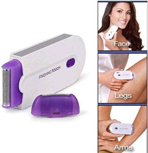 Finishing Touch Electric Rechargeable Mini Facial Hair Remover Epilator Machine For Women and Men| Painless All Body Cordless Hair Removal Shaver for Upper Lips, Chin & Cheeks