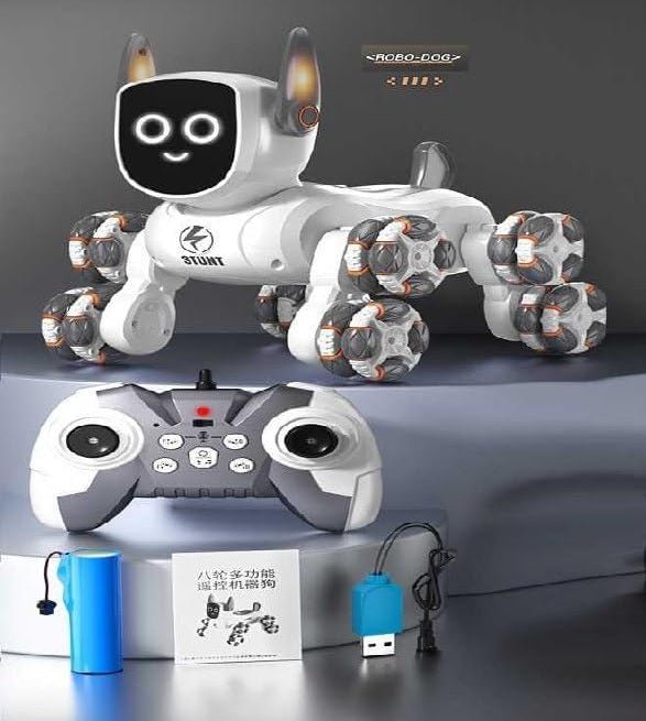 8 Wheel Multi Functional RC Robot Dog for Interactive Play