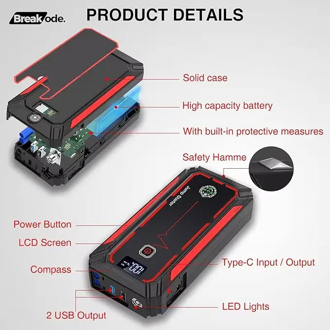 Car Jumper Starter - Emergency Power for UAE Heat-Affected Batteries | Dubai