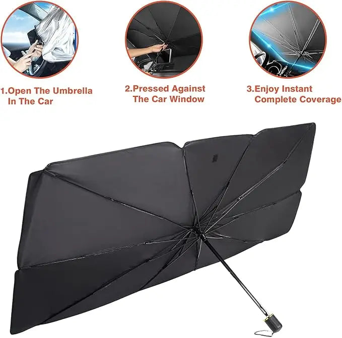 Car Windshield Sun Umbrella - Ultimate Heat Protection for UAE Summer | Dubai