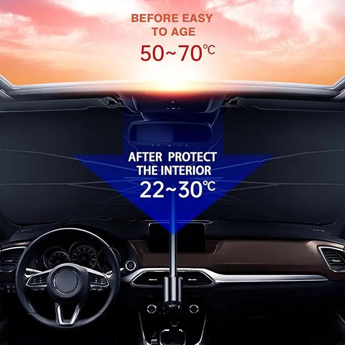 Car Windshield Sun Umbrella - Ultimate Heat Protection for UAE Summer | Dubai
