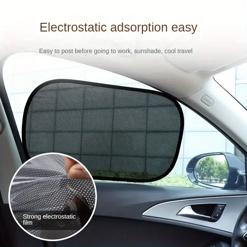 Car Sunshade & Electrostatic Barrier 4-Pack | UAE Heat Protection Dubai