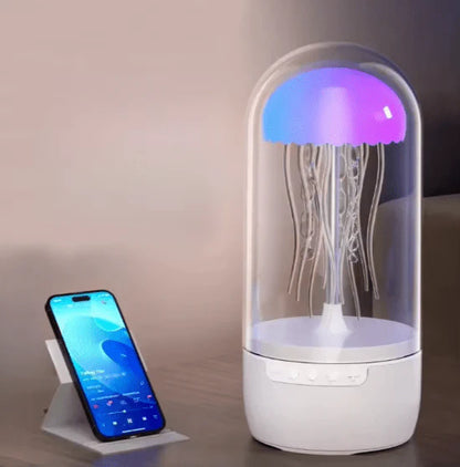 Jellyfish Lamp With Bluetooth Speaker, Portable Floating Jellyfish Wireless Speaker With Colors Changing LED Bedside Mood Lamp, Gifts For Birthday Christmas Thanksgiving All Holiday