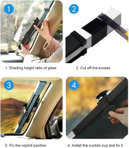 Retractable Car Sun Shade | Auto-Retract Windshield Protector UAE Dubai